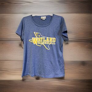 Wayland Baptist University Pioneers Baseball Large T-Shirt Texas Graphic Blue
